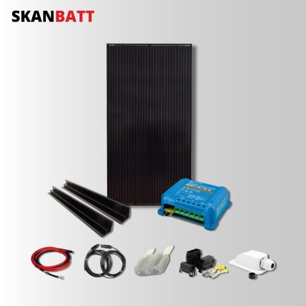 Solcellepakke 220w rammepanel - Victron MPPT 15a