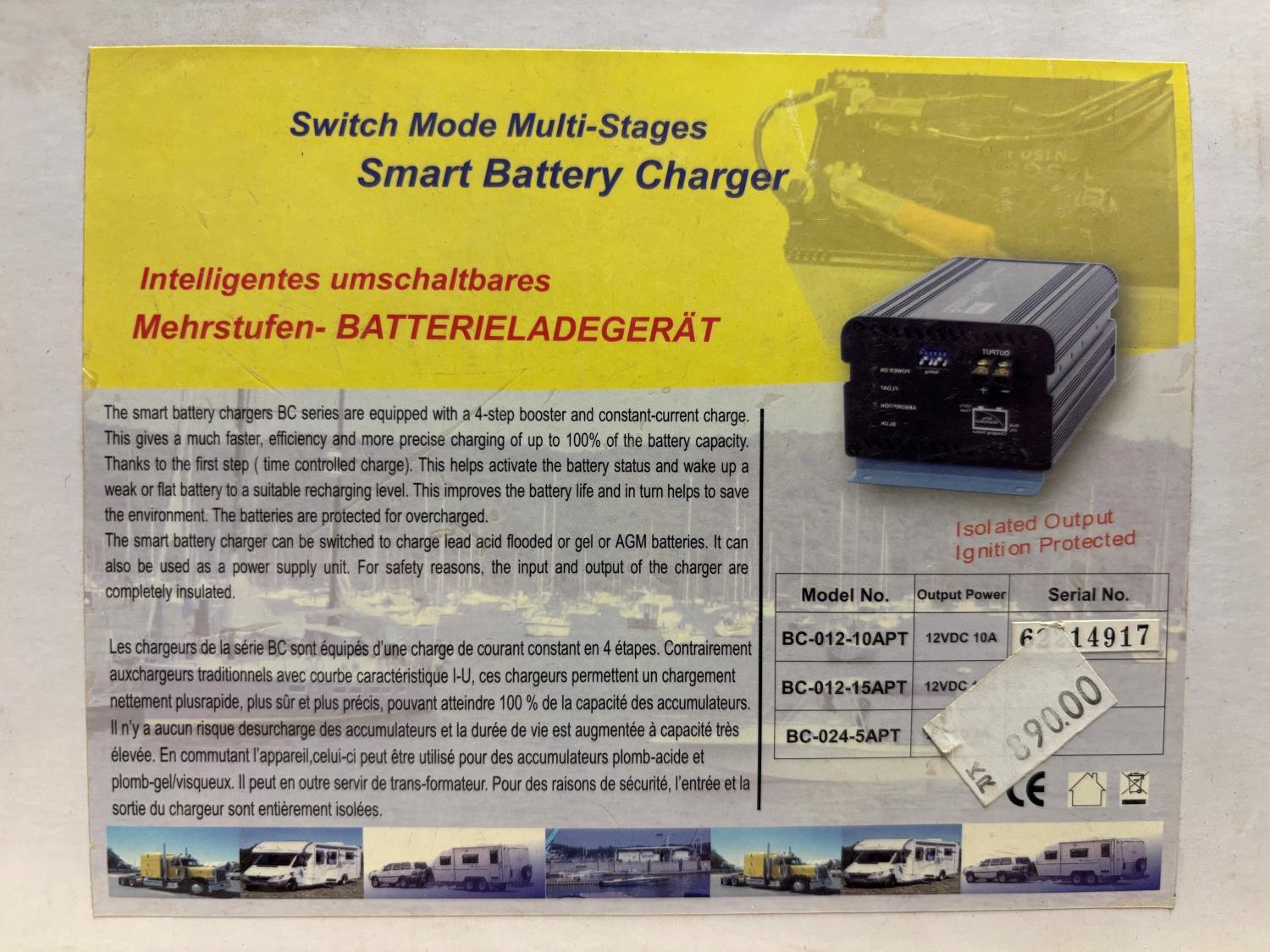 Batterilader 4 steg 12v 10a