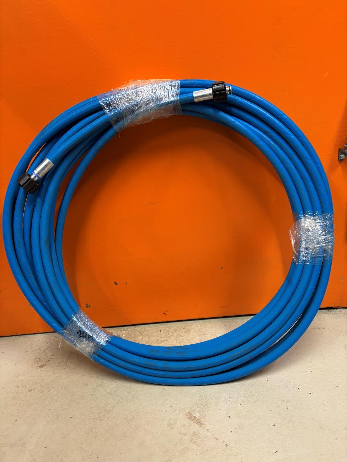 3/8" blå vaskeslange 10m 400b 2*M22*1,5