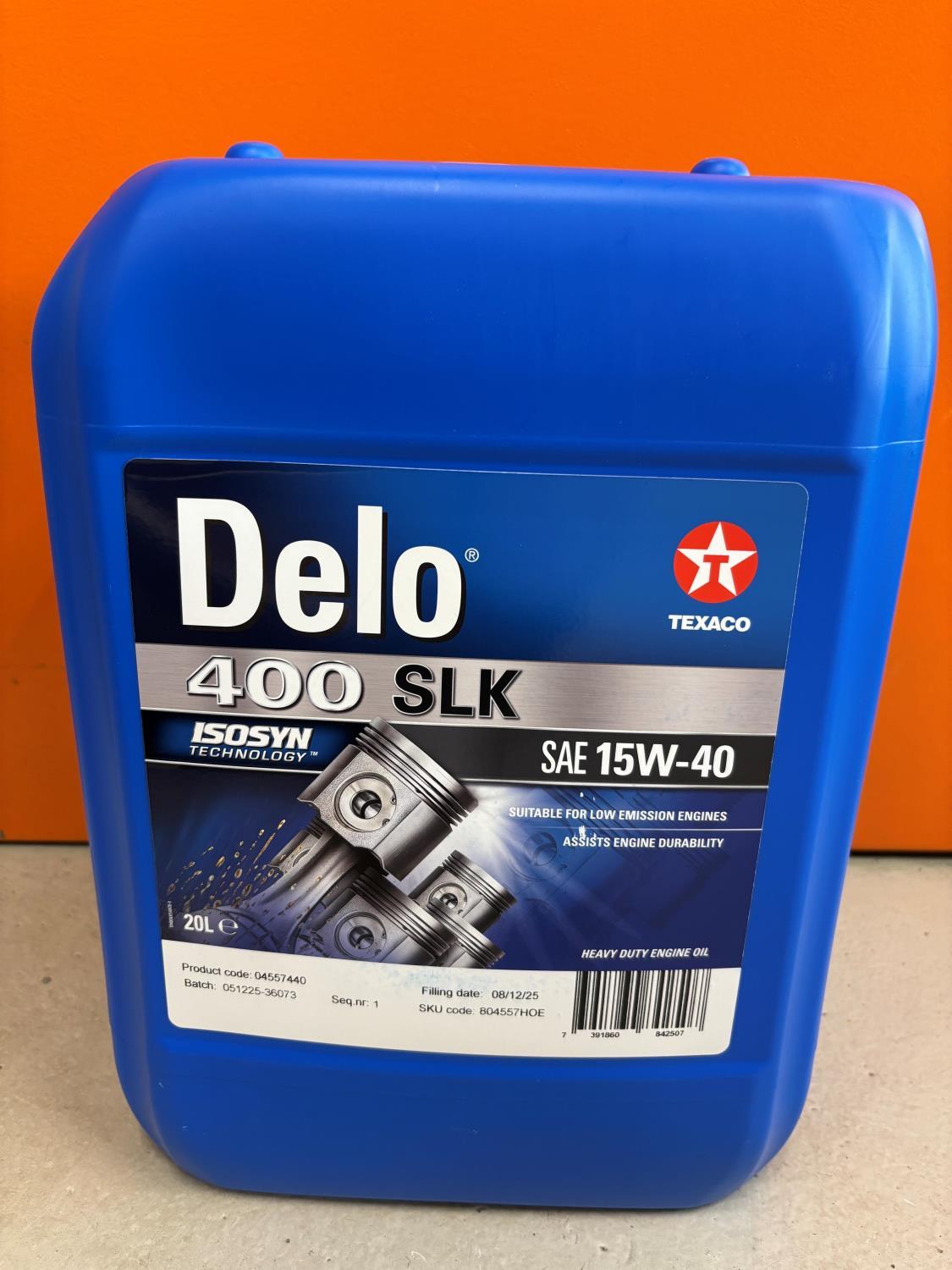 Motorolje 20 liter, syntetisk 15w40
